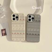 Funda de teléfono a prueba de golpes Un regalo de Navidad imprescindible, esta funda de teléfono con temática invernal, creativa y moderna, en forma de corazón con un perrito y copo de nieve, es completamente protectora y a prueba de golpes, compatible con la serie Apple  17/16/15/14/13/12/11. Esta encantadora funda protectora suave es una excelente funda protectora a prueba de golpes para chicas y mujeres. - 1 pieza - Ver 3