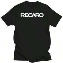 Recaro Aircraft Seating Logo Men Fashion Graphic T-Shirt Men's Women's Casual Short Sleeve Crew Neck Cotton Tee Unisex Fashion - 黑色 - 查看 1