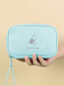 1pc Portable Medicine Storage Bag - Blue - View 4