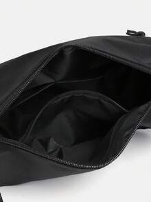 Túi đeo chéo nữ thời trang mới, đa năng, làm từ nylon, nhẹ, chống thấm nước, hình bánh bao, 3 lớp, nhỏ gọn, tiện dụng hàng ngày. Túi đựng điện thoại đeo chéo. - màu đen - Xem 5