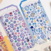1pc/4pcs Random Panda Squeeze Stress Relief Stickers, Reward Puzzle Stickers, Decoration For Phones And Tablets - 彩色 - 查看 12