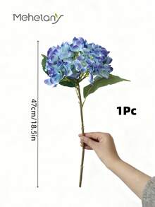 MEHELANY 1pc Realistic Silk Hydrangea Flower, Lifelike Purple-Blue Artificial Floral, Suitable For DIY Wedding Bouquets, Parties, Home Decor, Kitchen, Garden, Hotel, Office, DIY Valentine's Day, Mother's Day, Back To School Decorations, Spring Home & Garden Parties, DIY Arch Wreath Decor, Also A Great Gift For Girls - Violet Purple - View 6