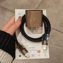 Apple Charger Cable Protector Case, Compatible With IPhone 14 Pro Max 20W Fast Charging Cable, Anti-Breaking Compatible With IPhone 13/15/12 - Black - View 3