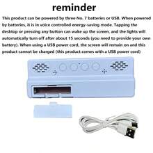 Reloj despertador digital LED multifuncional, reloj despertador digital LED alimentado por USB, reloj electrónico con alimentación por batería, muestra la hora, la fecha, la temperatura, formato de 12/24 horas, decoración del hogar, decoración del dormitorio (baterías no incluidas), decoración del hogar, decoración de la habitación, regalo para fiestas, regalo de cumpleaños, regalo de graduación - Carcasa blanca, pantalla blanca - Ver 8