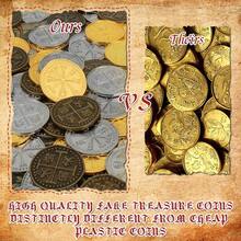 TendenciaByhoo Juego de Monedas de fichas Piratas de Metal, 36 Piezas, Tesoro Realista, Monedas españolas para Piratas, Cofre del Tesoro, Cofre del Tesoro, Cosplay, Juguete de MesaCalidad premium - 36 unidades - Ver 5