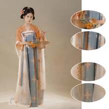 Yanli Adult Hanfu Women's Clothing Spring/Summer New Style Super Fairy Flowing Chinese Style Embroidered Qi-Xiong Ruqun - 橘色 - 查看 11