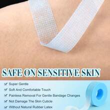 EMEDA Silicone Eyelash Lift Pads - Gel Eyelash Lift Pads Suitable For Sensitive Skin Makeup / Lips / Eyeshadow / DIY / Salon Easy To Tear Breathable Eyelash Extension Supplies (Blue 5 Rolls)