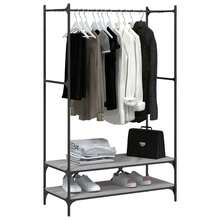 Clothes Rack With Shelves Grey Sonoma Engineered Wood - Grey - View 4