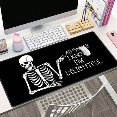 Podkładka pod mysz z pozytywnymi cytatami i przeszytymi krawędziami, Stay Positive - It's Fine Professional, duża podkładka pod mysz, teksturowana powierzchnia z mikro splotu, gruba, antypoślizgowa podstawa z gumy o wysokiej gęstości, podkładka pod mysz do gier komputerowych, idealny prezent dla partnera, dekoracja biura, dla gracza, podkładka do pisania na laptopie