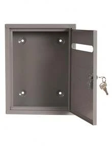 Buzon Correo para Exterior, Buzon Cartas Metálico para Anclaje en Pared Fachada, Buzon Individual con Cerradura de Llave para Cartes y Sobres, Color Negro, Blanco, Gris - Gris - Ver 8