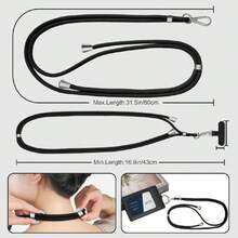 2 Pack Correa de cordón universal para colgar la funda del Teléfono móvil Correa para el cuello Cadena colgante con parche de plástico Gancho para cordón móviles Accesorios,37423599 - Rojo violeta - Ver 5
