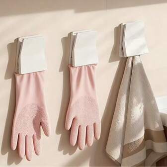 1pc Japanese Style Simple Wall-Mounted Facial Cleanser, Toothpaste, Dishcloth, Sponge Holder Rack