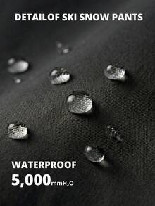 CAMEL CROWN 男士徒步裤，户外抓绒内衬防风防水防静电休闲运动裤，适合秋冬季 - 幻影黑 - 查看 2