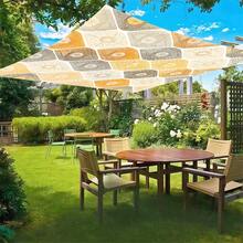 1PC 2D Digital Printing Diamond Texture Outdoor Printed Sunshade Fabric With Printed Patterns, Windproof, Detachable, Lightweight, Semi-Shaded, Dustproof And Wear-Resistant