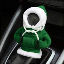 Christmas Green Hoodie Car Gear Shift Knob Cover Universal Manual Automatic Transmission Decor Interior Accessory - 1 - View 2