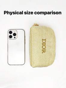 Christian Dior 限量版金色化妆包，奢华面料，烫金Logo，礼盒包装，女士生日/节日礼物 - 金色 - 查看 5