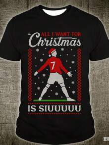 All I Want Christmas Tshirt Xmas Ronaldo Portugal Suu Su FASHION FUNNY FOOTBALL SHIRT - Kiểu 1 - Xem 1