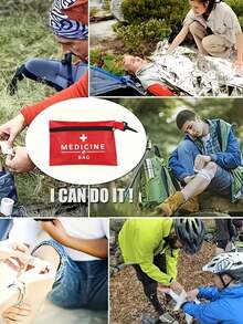 Rotes Kreuz Medizintasche, Erste-Hilfe-Set, Medizin-Aufbewahrungstasche. Kann Verbände, Masken, Desinfektionsmittel, Medikamente usw. aufbewahren. Geeignet für Ausflüge, Reisen, Abenteuer und den Einsatz im Krankenhaus. Kann als Geburtstagsgeschenk, Urlaubsgeschenk oder Geschenk für Krankenschwestern, Ärzte, Freunde, Familie und Angehörige verschenkt werden (nur Medizintasche, medizinische Artikel nicht enthalten). - Verschiedenfarbig - Übersicht 9