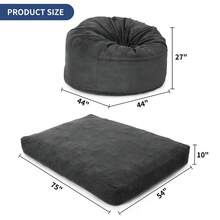Bean Bags - Màu xám đen - Xem 4
