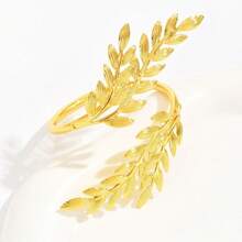 2-12pcs Metal Leaf Napkin Rings, Napkin Holders, Tabletop Decor, Suitable For Weddings, Christmas Parties, Banquets, Dinners - Multicolor - View 4