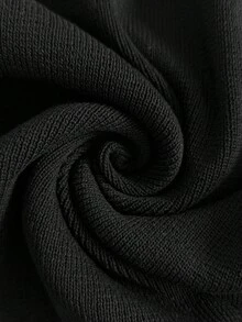 Women's Casual Elegant Two Pieces: Knit Set Versatile Sleeveless Sweater Black-And-White Color Blocking Crew Neck Structured Shoulders Slim Fit, Metal Button Front Placket Paired With Matching High-Waisted Elastic-Band Shorts, Spring Summer - Black and White - View 11