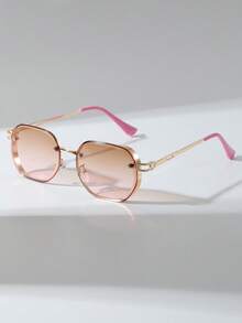 نظارة شمسية للنساء بإطار معدني هندسي مربع كامل مع عدسات ملونة، تصميم كلاسيكي فاخر، مناسبة للموضة المستوحاة من إنستغرام، مناسبة للعطلات والأعمال والمناسبات الرسمية - متعدد الألوان - مشاهدة 10