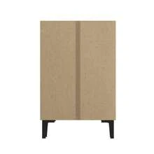 Meuble à chaussures moderne à double porte, grand espace de rangement et étagères réglables – Meuble de rangement pratique pour l'entrée, design gain de place 95*60*34,5 cm - Blanc - Voir 6