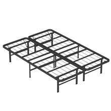 New Modern Bi-Fold Folding Platform Metal Bed Frame Mattress Foundation BF - Đầy - Xem 9