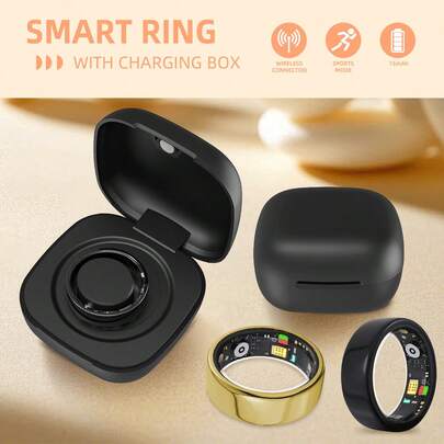 SIMSONLAB 2025新款智能戒指，IP68防水防尘，带计步器的智能健身戒指，男女通用设计，是男女理想的运动休闲礼物
