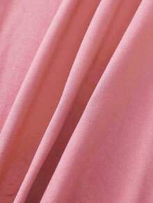 Valentine's Day Summer Tops Women's Pink Round Neck Long Sleeve T-Shirt With Lovely Heart And Bow Graphic Print Casual Regular Length Top In Medium Stretch Fabric Summer Outfits For Women Spring - Pink - View 6