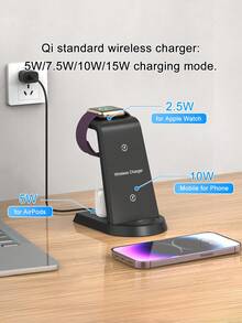 3-In-1 Wireless Charging Station, 15W Fast Charging Dock, Compatible With 16/15/14/13/12/11 Inch One X 8 Pro Max/Pro/Mini/Plus, Ultra 10/9/8/7/6/5/4/3/2 SE, Apple Pods 3/2/Pro, Great Gift For Mother, Family, Friends, Birthday, Christmas, Halloween