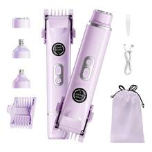 TendenciaDepiladora Electrica Para Mujer Bikini Doble Cabeza 4in1Calidad premium - Lila - Ver 2
