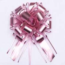 6pcs Pull Bows,Pink Bows For Gift Wrapping Pull Bows For Wedding Baskets,6 Inches Diameter Gift Bows,Decorate Gifts Such As Christmas,Valentine's Day,And Parties (Pink),Pink - 粉色 - 查看 1