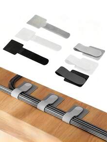 20 piezas de ataduras organizadoras de cables, correas adhesivas reutilizables de gancho y bucle, adecuadas para electricistas, sistema de gestión de cables, esencial para volver a la escuela - Unitalla - Ver 2