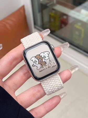 1 pieza Correa de reloj tejida de nailon compatible con IWatch de 49mm, 46mm, 45mm, 44mm, 42mm, 41mm, 40mm, 38mm, brazalete de reloj trenzado casual compatible con Apple Watch Series Ultra 3/2/1 11 10 9 8 7 SE3 6 5 4 3 2 1, accesorio de reloj transpirable de uso diario unisex compatible con las correas de , correa de reloj deportiva y minimalista de repuesto, gran regalo para el Día de San Valentín, aniversario, cumpleaños, regalo para él o ella