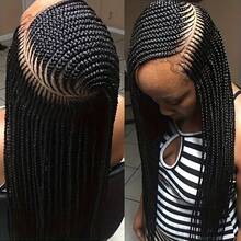 Luxurious Full Lace Synthetic Wig For Women - Elegant Black Braided Design, 150% Density, High-Temperature Fiber, Versatile Party Wear - 黑色 - 查看 12