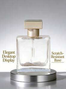 可重复灌装香水喷雾旅行瓶 25ml/50ml，防漏便携细雾喷嘴香水容器，时尚透明方形玻璃设计，配金属盖，男女通用 | 可重复使用的空香水瓶，适用于香水、精油、爽肤水、护肤品和护发产品 | 化妆台收纳、手提包必备、洗漱包必备、健身旅行度假日常使用 - 彩色 - 查看 7