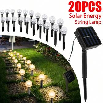 1 pieza Luces solares inteligentes con sensor de 8 modos: Ritmo/Respiración/Estrella/Siempre encendido. Se encienden automáticamente por la noche y se cargan durante el día