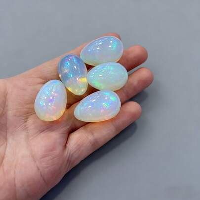 2/6/10个装 Yanxyad 彩虹迷你彩蛋 - 无孔光泽蛋白球，闪亮宝石，适用于圣诞装饰、手工制作、收藏礼品（彩虹色，适合敏感米色肌肤，彩虹蛋珠）