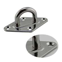 4PCS Diamond 304 Stainless Steel Pad Eye Plate Hook For Suspension Ceiling Hooks