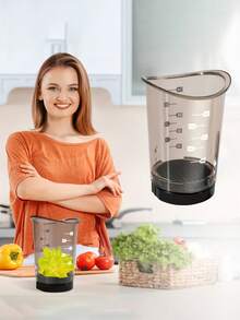 三合一手动蔬菜切碎切片器，带刻度标记 - 耐用塑料杯，无需用电，可放入洗碗机清洗 - 适用于洋葱、蘑菇、胡萝卜、大蒜 - 家用小巧厨房工具；户外露营、情人节、节日、假日派对蔬菜切片切碎器，备餐助手，易于收纳，刀片锋利，多功能小家电，居家厨房必备 - 彩色 - 查看 2