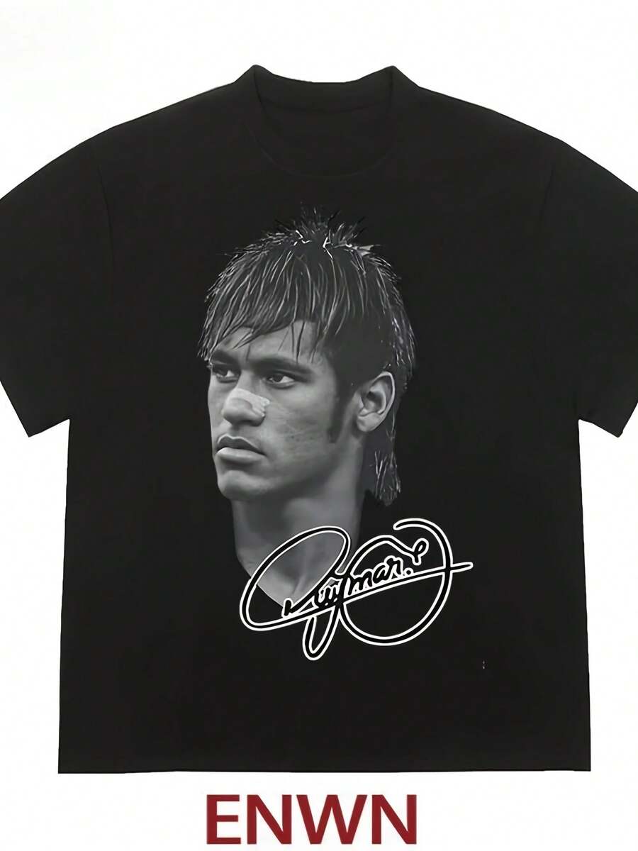 American Retro Hip Hop T-Shirt 's Loose Cotton Crew Neck Y Soccer Tee - 款式6 - 查看 1