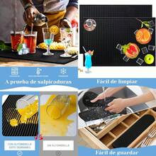 FIAN Tapete Barra Alfombrillas Antideslizantes Resistentes al Calor Alfombrilla de GoteoAlfombrillas de Bar de Goma barras de bares y restaurantes Estera de Secado Encimera de Café - A - Ver 7