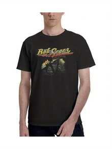 2026LocalCamiseta de algodón retro gráfica de manga corta negra para hombres - Negro - Ver 11