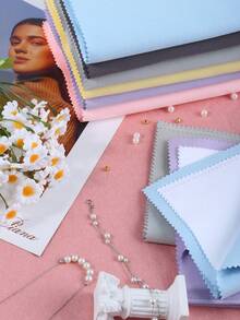 6色珠宝抛光布，超柔软面料，适用于清洁金、银、铂金首饰