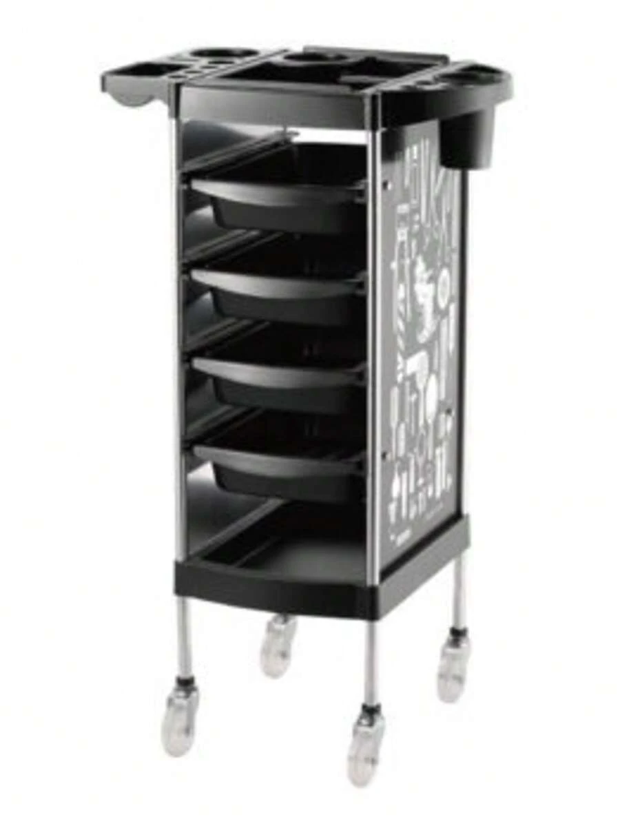 Carrito Auxiliar Salon De Belleza Peluqueria - Negro - Ver 1