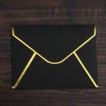 20pcs/Pack 10*7.5cm Double-Sided Gold-Edged Thickened Retro Transparent Envelope Bags, Luxury Foil Stamping Greeting Card Small Envelope Back To School - 20pcs/pack 10*7.5cm Gold Edge Envelope - View 8