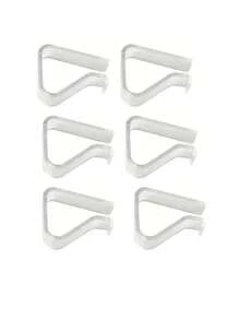 10个透明防滑桌布夹，适用于厨房、餐厅、酒店等场合，可固定桌布，是厨房、餐厅和酒店必备的小工具。