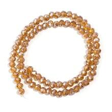 1颗刻面金色AB彩算盘水晶扁珠，多种尺寸可选3/4/6/8/10毫米，时尚多彩休闲百搭DIY珠子，可用于制作手链、项链、珠宝首饰、吊坠、钥匙扣、装饰品等。 - 金色 - 查看 7