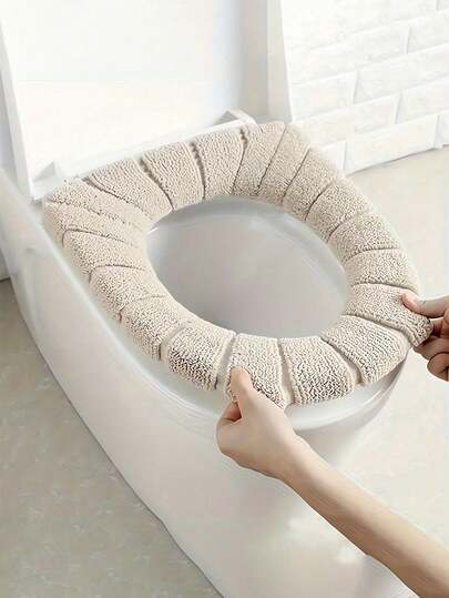 1/2pcs Universal Toilet Seat Cover, Toilet Seat, Toilet Seat Cushion, Cleaning O-Ring, Nordic Style Toilet Seat Cover, Toilet Seat Cushion, Comfortable Height, Round Design, No Power Required - Essential Bathroom Accessory.